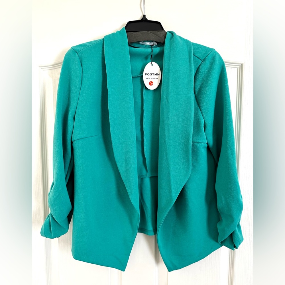 NWT - Pogtmm Teal Blazer - Size L